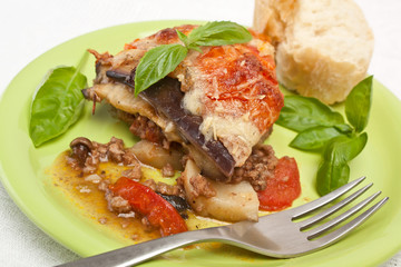 Classic Greek Moussaka with Eggplant