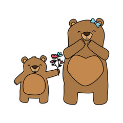 baby bear flowers mom