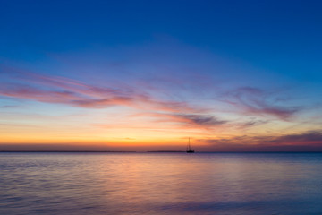 Naklejka premium Sunset on sea in Zanzibar