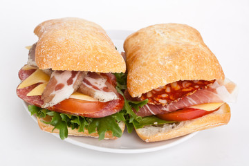 ciabatta bread sandwiches