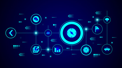 compass icon. From Web set