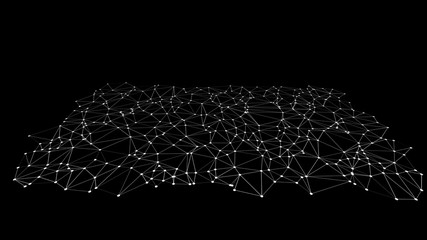 Futuristic hud abstract 3d background wires vector modern illustration