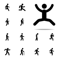 man, jump icon. Walking, Running People icons universal set for web and mobile