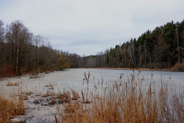 Река подо льдом
