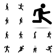 run, slowly icon. Walking, Running People icons universal set for web and mobile