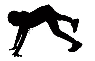 a child about to fall down