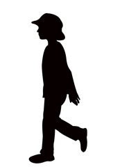 a boy body silhouette vector
