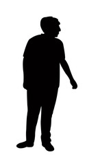 a boy body silhouette vector