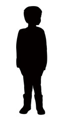 a boy body silhouette vector