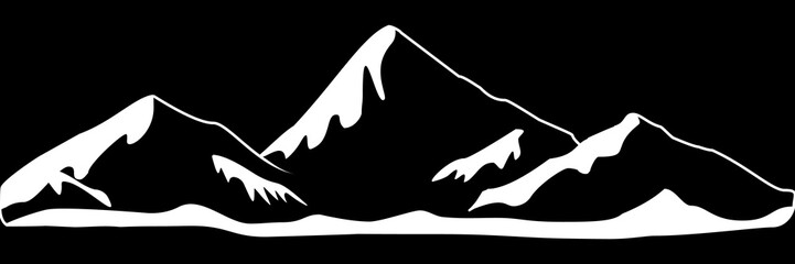 Mountains icon. Element of web for mobile concept and web apps icon. Glyph, flat icon for website design and development, app development