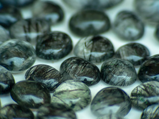 Rutile crystals quartz crystal macro.