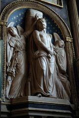 Ecce Homo by Antoine Etex in the Chapel of the Souls of Purgatory, Saint Eustache church in Paris, France 
