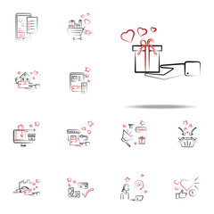 Shopping, gift icon. Shopping icons universal set for web and mobile