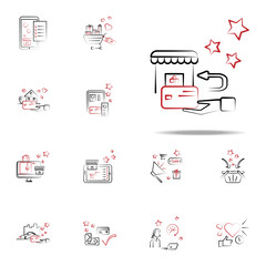 Shopping, return icon. Shopping icons universal set for web and mobile