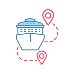 Cruise routes color icon