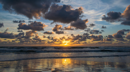 sunset over the sea