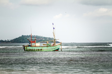 Asia Boat in the ocean