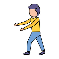 man standing character