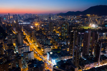 Obraz premium Hong Kong city at night