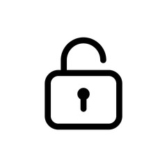 Lock icon simple flat style outline vector sign