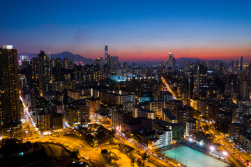 Hong Kong city at night