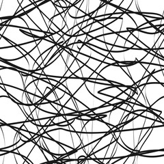 Line abstract seamless pattern with hand drawn lines. wavy striped vector illustration. Irregular abstract grid texture eps 10