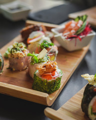 Sushi and Japanese Food on the table