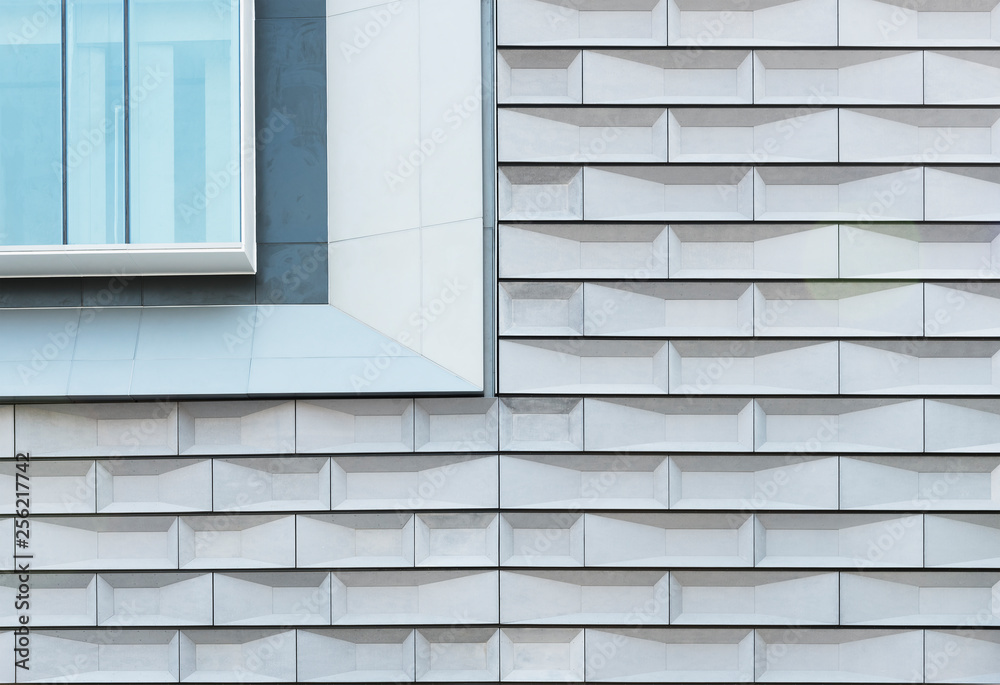Poster exterior of modern architecture. building abstract background