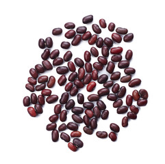 A heap of red beans cut out. Top view.