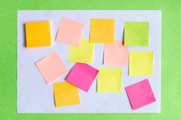 colorful stickers on paper