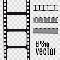 Film strip, Vector illustration. Set