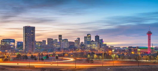 Foto op Canvas Denver, Colorado, USA downtown skyline panorama © SeanPavonePhoto