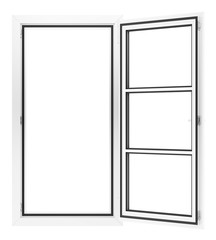 open window isolated on white background