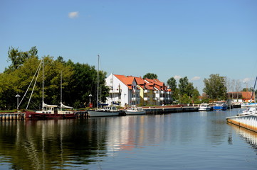 Fototapeta premium Seebad Ueckermünde, Stadthafen 