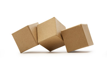 Brown Cardboard Cubes