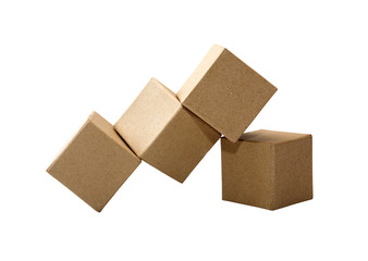 Brown Cardboard Cubes