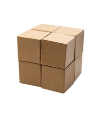 Brown Cardboard Cubes