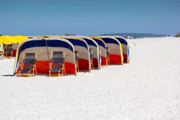 Papier Peint photo Clearwater Beach, Floride Beach Chairs on Clearwater Beach