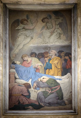 Fresco in the Saint Sulpice Church, Paris, France 