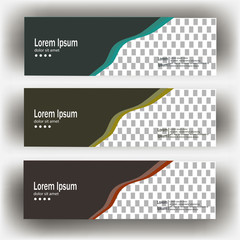 Fototapeta premium abstract modern geometric header banner template illustration vector