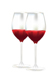 Glass of red wine