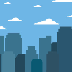 Naklejka premium koncepcja budynków w przestrzeni miejskiej