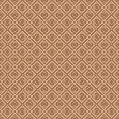 Beautiful Seamless Geometric Ornament Vector Illustration. Abstract. Paper For Scrapbook. Bright beige color