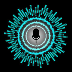 line soundwave abstract background