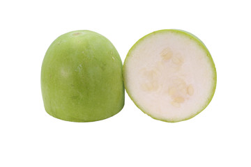 Fresh Winter melon fruit isolated on white background.