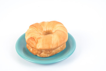 Japanese Butter Bun style on white background.