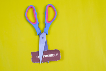 Cutting the word im so it written possible.Impossible Is Possible