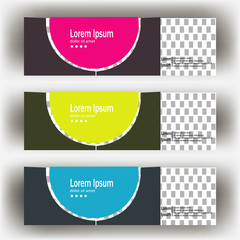 Fototapeta premium abstract modern geometric header banner template illustration vector