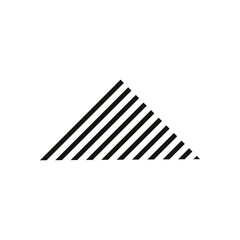 simple triangle stripes mountain logo vector