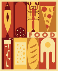 Vector food background